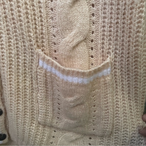 Torrid Sand Raglan Cable Knit Women's Cardigan Sweater Sz. 3X (22/24) - Picture 11 of 13